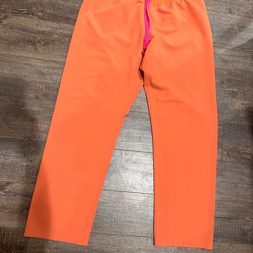 Figs Orange Pants with Pink Accent PO2829